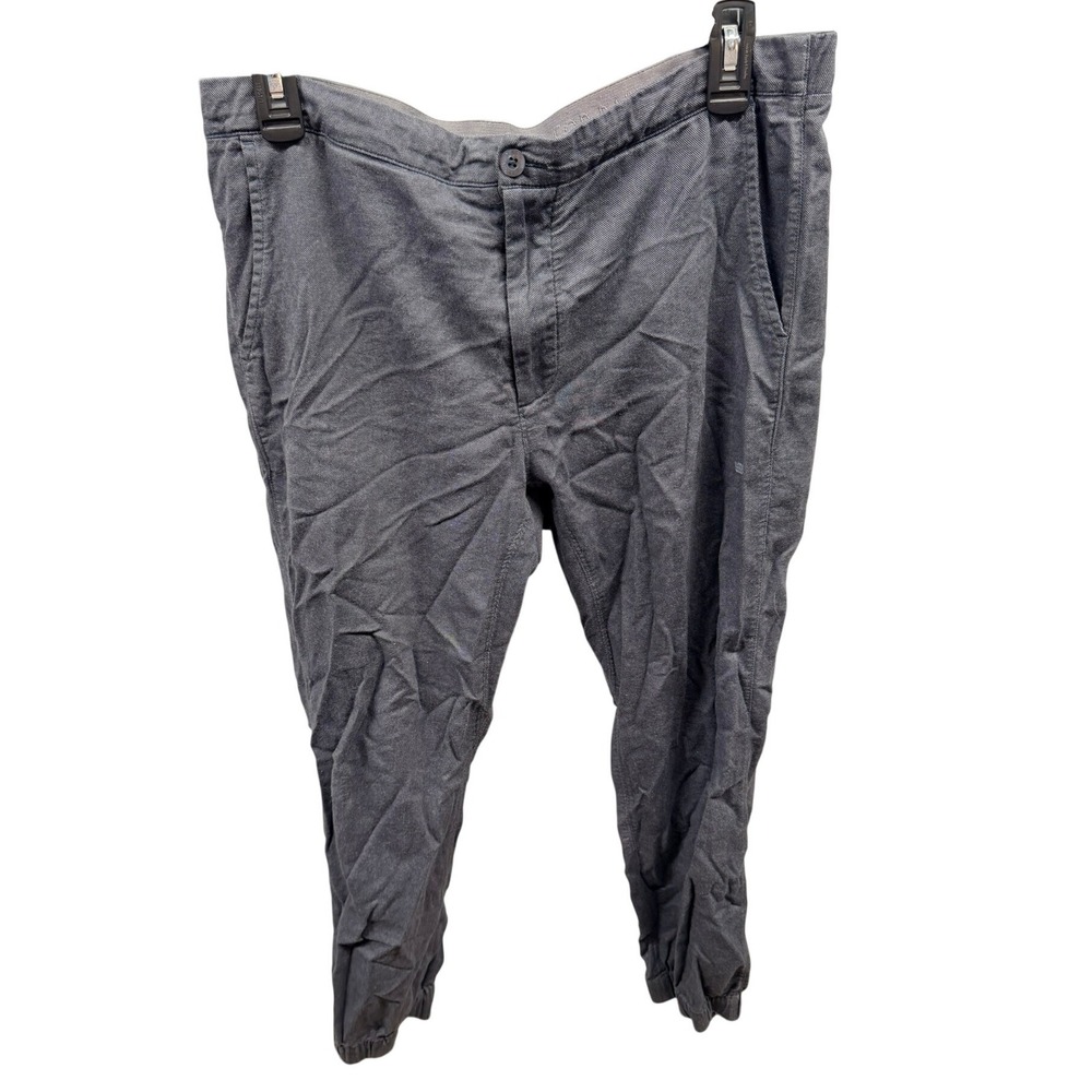 Mack Weldon $118 Men's M Grey Everyday Casual Drawstring Zip Cotton Joggers